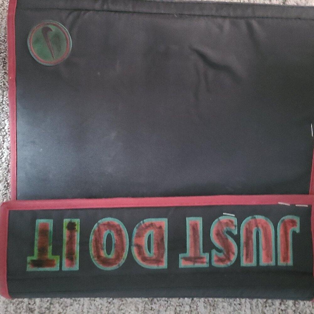 1994 Mead Nike Just Do It Trapper Keeper Three Ring Binder Black Red